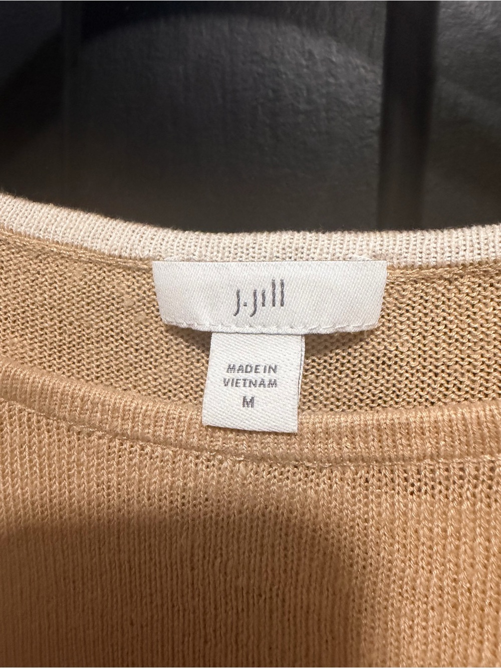 J. Jill Lightweight Linen Blend Crewneck Sweater - Beige - Picture 2 of 4